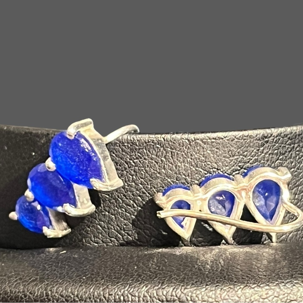 Sodalite Sterling Silver Climber Earrings